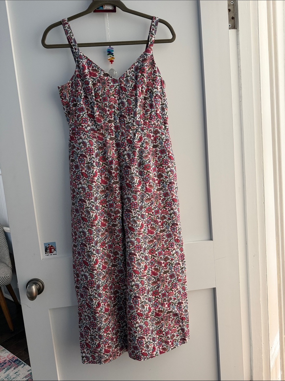 Boden Floral Paisley Print Pink & White Jumpsuit Romper